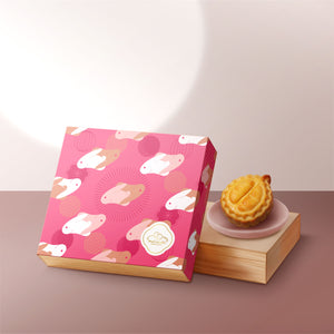 [Smiling Mimi] Volcano Gold Pillow Durian Mini Mooncakes (4 pieces in gift box)